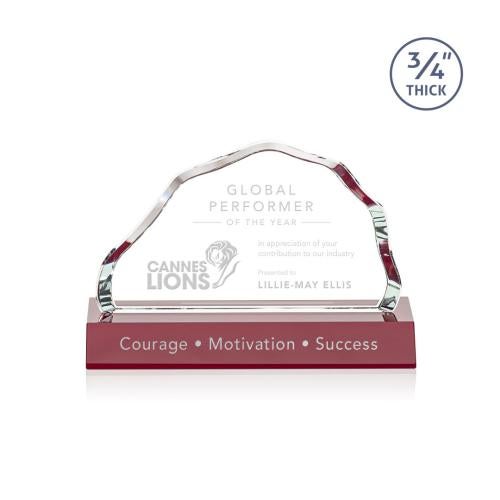 Highbridge Award - Red Recognition Awards - Crystal Awards - Highbridge Award - Red