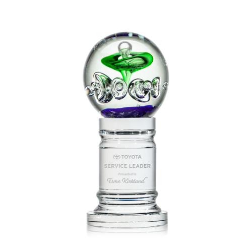Recognition Awards - Glass Awards - Art Glass Awards - Aquarius Award on Colverstone Base