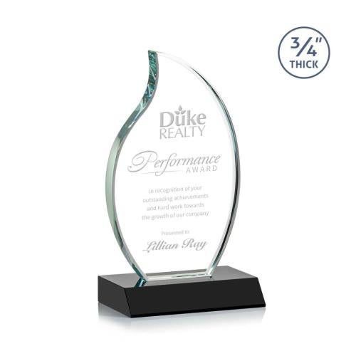 Recognition Awards - Crystal Awards - Croydon Flame Award - Black
