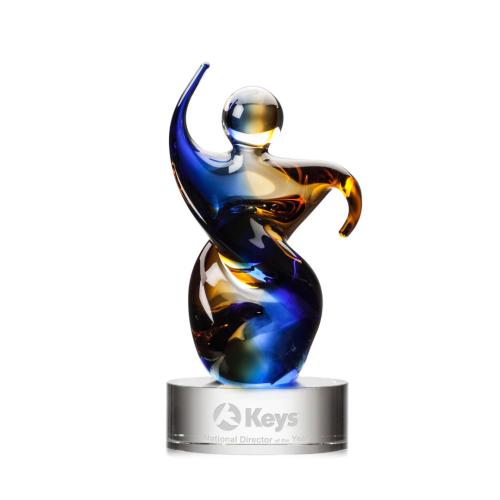 Recognition Awards - Glass Awards - Art Glass Awards - Genesis Award - Clear