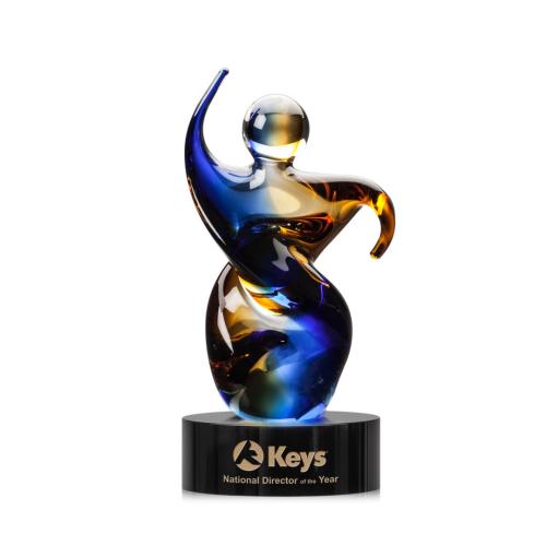 Recognition Awards - Glass Awards - Art Glass Awards - Genesis Award - Black