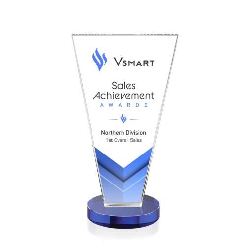 Recognition Awards - Crystal Awards - Burney VividPrint™ Award - Blue