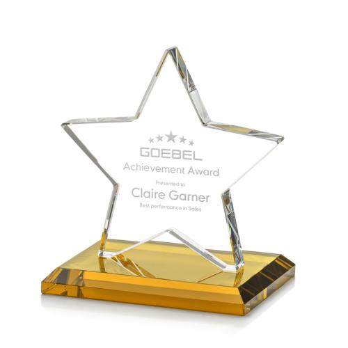 Recognition Awards - Crystal Awards - Sudbury Star Award - Amber