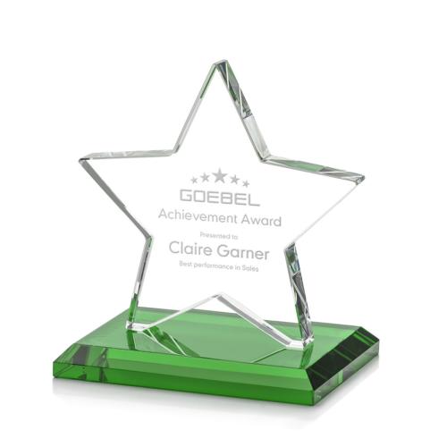 Recognition Awards - Crystal Awards - Sudbury Star Award - Green