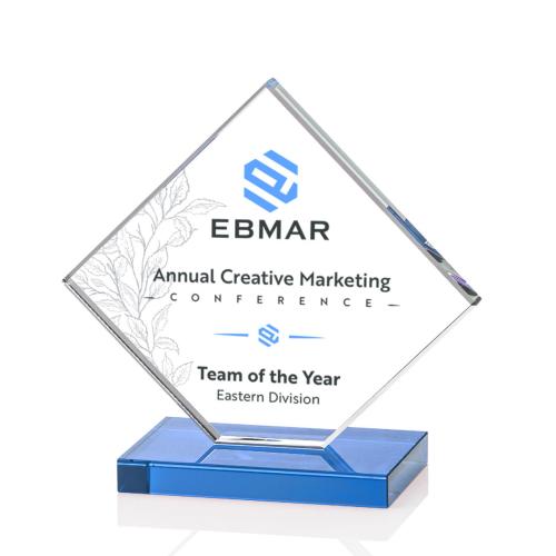 Recognition Awards - Crystal Awards - Wellington VividPrint™ Award - Sky Blue 