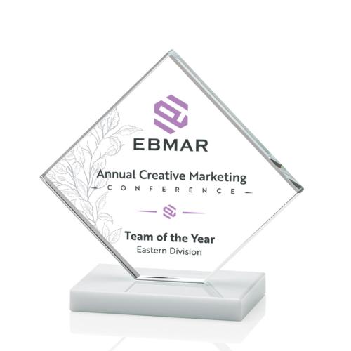 Recognition Awards - Crystal Awards - Wellington VividPrint™ Award - White 