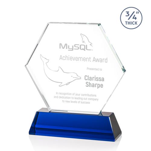 Recognition Awards - Crystal Awards - Ralston Award - Blue