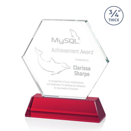 Recognition Awards - Crystal Awards - Ralston Award - Red