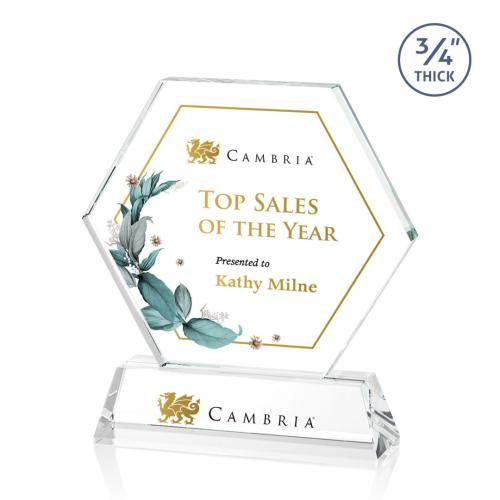 Recognition Awards - Crystal Awards - Ralston VividPrint™ Award - Clear