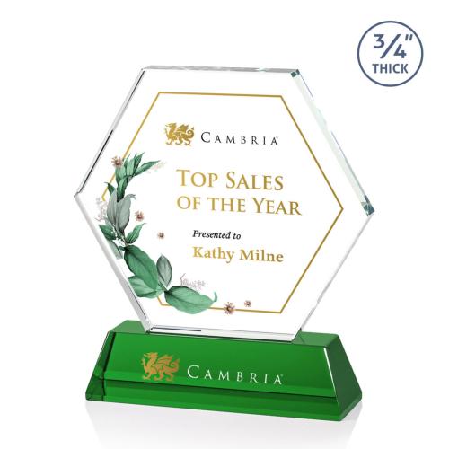 Recognition Awards - Crystal Awards - Ralston VividPrint™ Award - Green