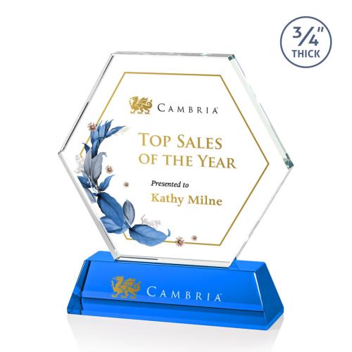 Recognition Awards - Crystal Awards - Ralston VividPrint™ Award - Sky Blue