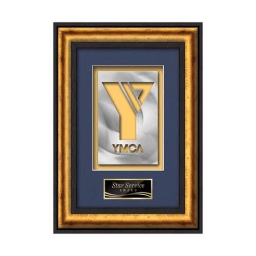 Plaque Awards - Framed Awards & Plaques - Grazia Aquashape™ Award - Black/Gold