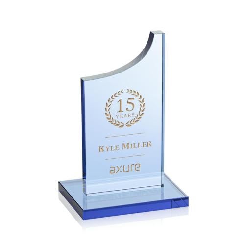 Recognition Awards - Crystal Awards - Berrattini Award - Sky Blue