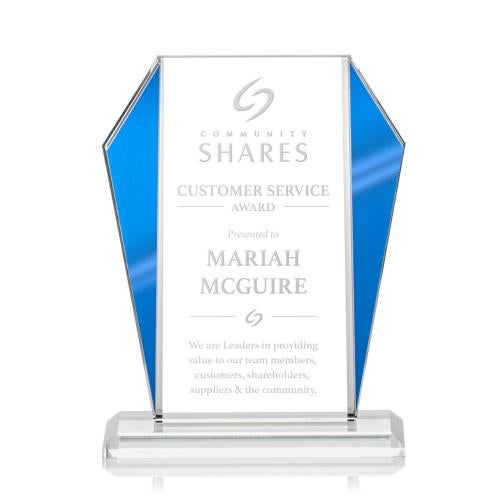 Recognition Awards - Crystal Awards - Newbury Award - Blue