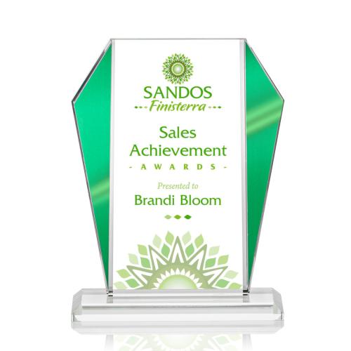 Recognition Awards - Crystal Awards - Newbury VividPrint™ Award - Green