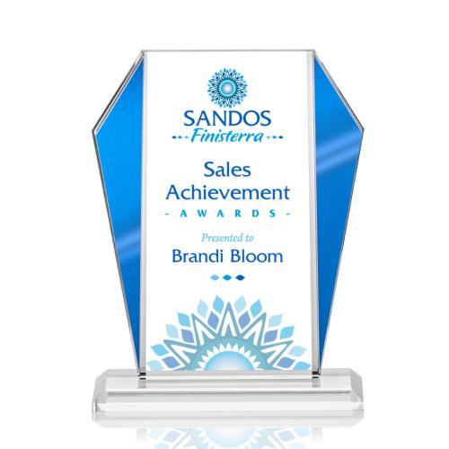 Recognition Awards - Crystal Awards - Newbury VividPrint™ Award - Blue