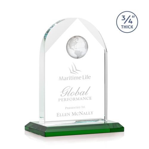 Recognition Awards - Crystal Awards - Blake Globe Award - Green