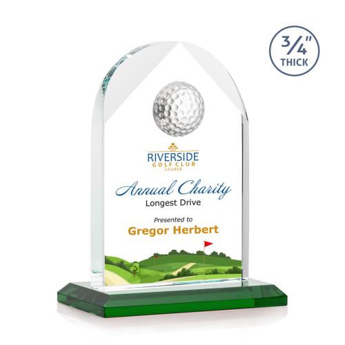 Recognition Awards - Crystal Awards - Blake Golf VividPrint™ Award - Green