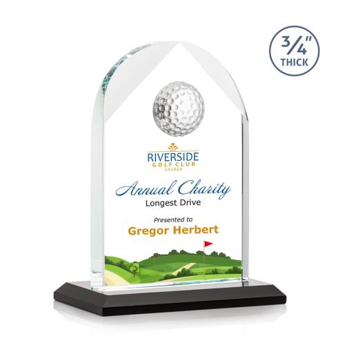 Recognition Awards - Crystal Awards - Blake Golf VividPrint™ Award - Black