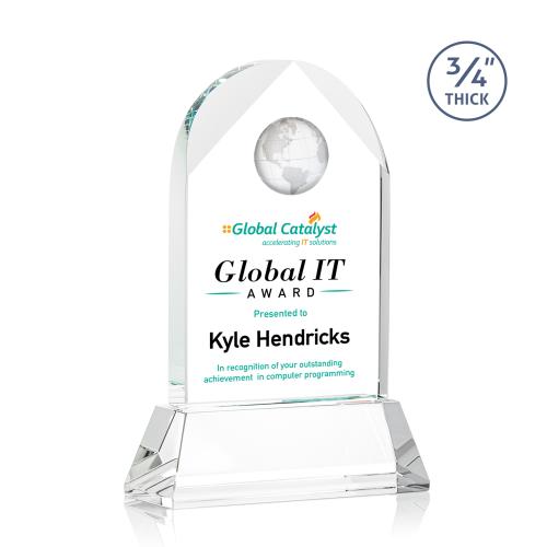 Recognition Awards - Crystal Awards - Blake Globe VividPrint&trade; Award on Newhaven - Starfire
