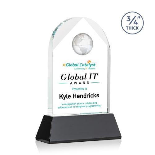 Blake Globe VividPrint™ Award on Newhaven - Black Recognition Awards - Crystal Awards - Blake Globe VividPrint™ Award on Newhaven - Black