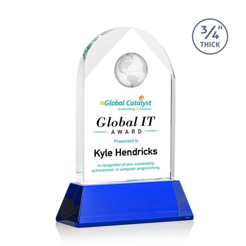 Blake Globe VividPrint™ Award on Newhaven - Blue Recognition Awards - Crystal Awards - Blake Globe VividPrint™ Award on Newhaven - Blue