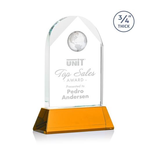 Recognition Awards - Crystal Awards - Blake Globe on Newhaven - Amber