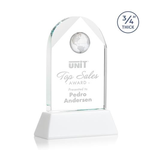 Recognition Awards - Crystal Awards - Blake Globe on Newhaven - White