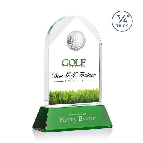 Recognition Awards - Crystal Awards - Blake Golf on Newhaven VividPrint&trade; Award - Green