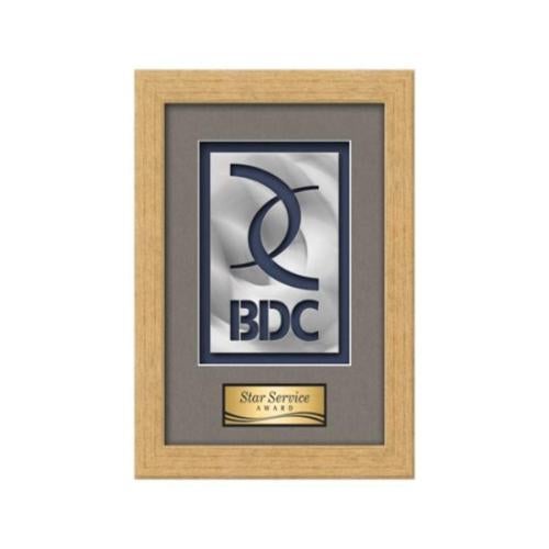 Plaque Awards - Framed Awards & Plaques - Eldridge Aquashape™ Award - Antique Gold