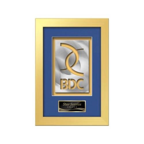 Plaque Awards - Framed Awards & Plaques - Eldridge Aquashape™ Award - Gold