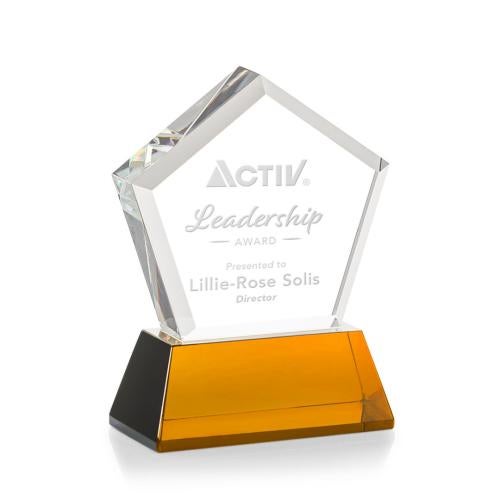 Recognition Awards - Crystal Awards - Genosee Award on Base - Amber