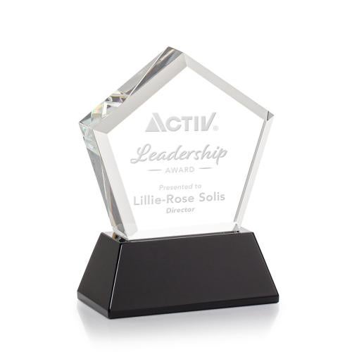 Recognition Awards - Crystal Awards - Genosee Award on Base - Black