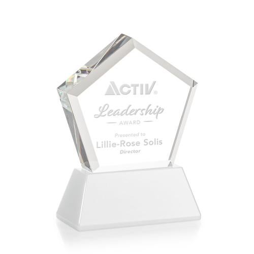 Recognition Awards - Crystal Awards - Genosee Award on Base - White