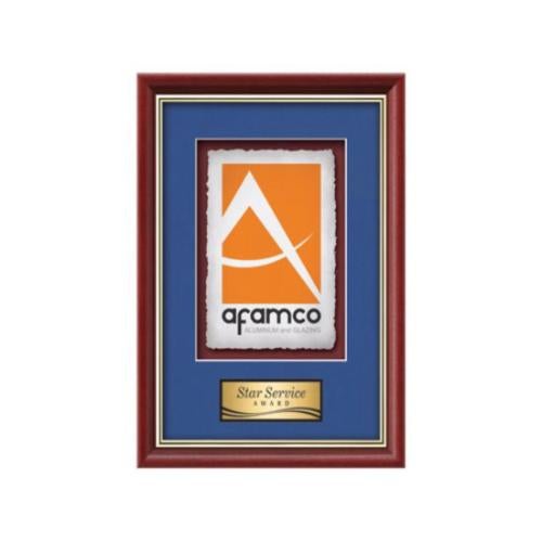 Plaque Awards - Framed Awards & Plaques - Baron -  Mahogany/Gold