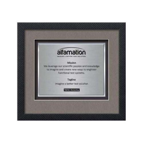 Plaque Awards - Framed Awards & Plaques - Primrose Certificate TexEtch - Carbon Fiber
