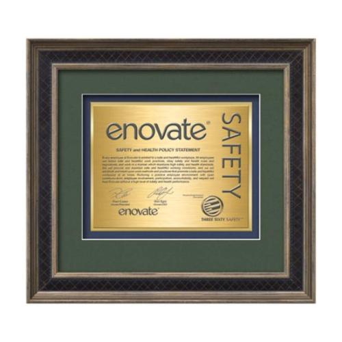 Plaque Awards - Framed Awards & Plaques - Tuscan Certificate TexEtch - Rustic/Charcoal