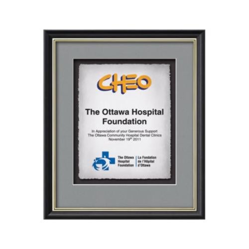 Plaque Awards - Framed Awards & Plaques - Baron -  Black/Gold