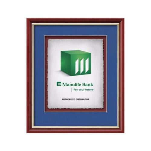Plaque Awards - Framed Awards & Plaques - Baron -  Mahogany/Gold