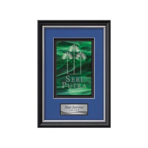 Plaque Awards - Framed Awards & Plaques - Baron -  Black/Silver