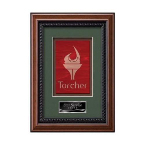 Plaque Awards - Framed Awards & Plaques - Deco -  Mahogany
