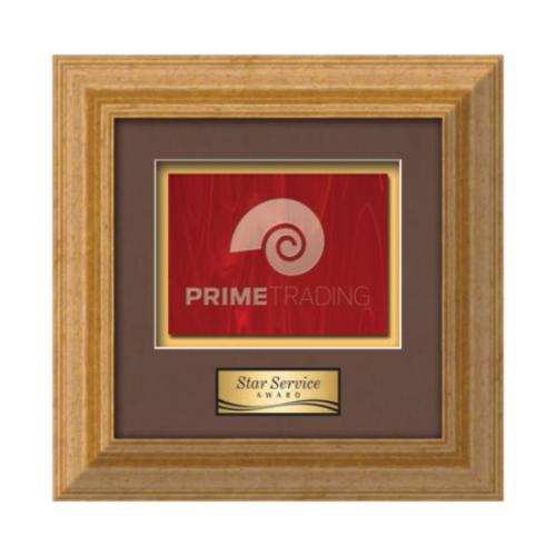 Plaque Awards - Framed Awards & Plaques - Terrene -  Antique Gold