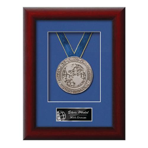 Plaque Awards - Framed Awards & Plaques - Eco Medallion Vert - Mahogany