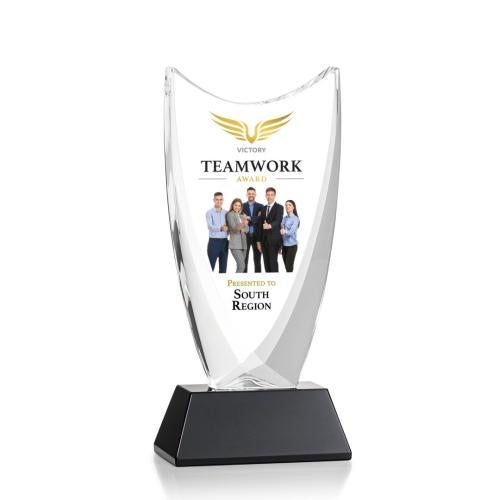 Recognition Awards - Crystal Awards - Dawkins VividPrint™ Award - Black