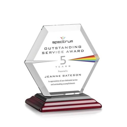Recognition Awards - Crystal Awards - Barnett VividPrint™ Award - Rosewood