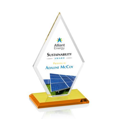 Recognition Awards - Crystal Awards - Tuscany VividPrint™ Award - Amber