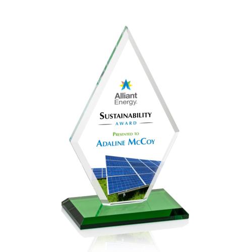 Recognition Awards - Crystal Awards - Tuscany VividPrint™ Award - Green