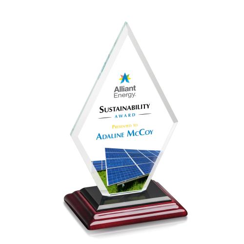 Recognition Awards - Crystal Awards - Tuscany VividPrint&trade; Award - Rosewood