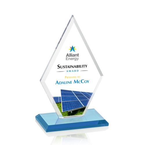Recognition Awards - Crystal Awards - Tuscany VividPrint™ Award - Sky Blue