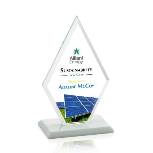 Recognition Awards - Crystal Awards - Tuscany VividPrint™ Award - White